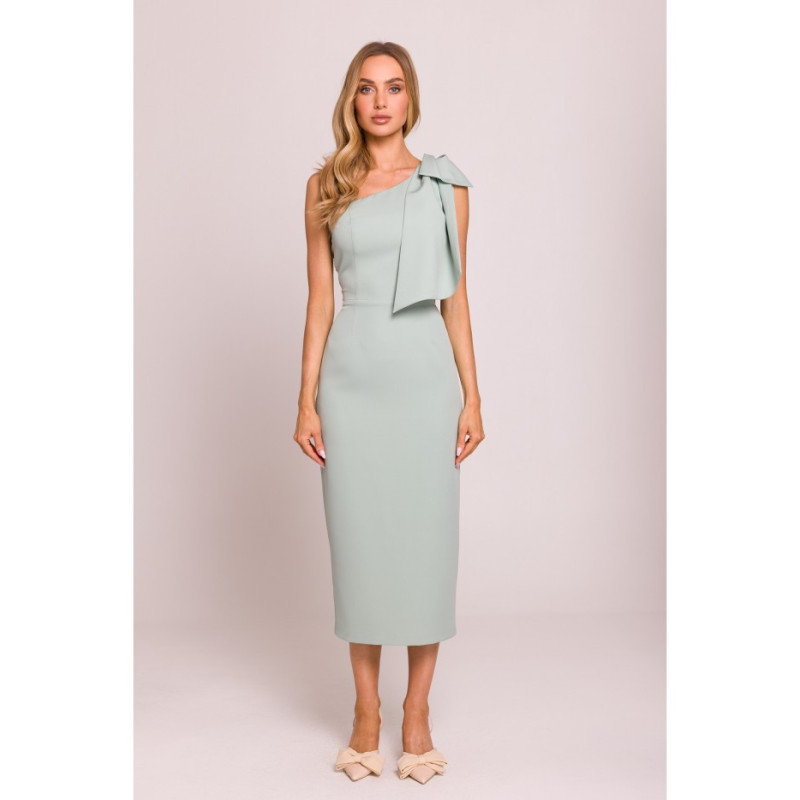 M847 Suknelė ant vieno peties su dekoratyviniu lankeliu -... 2