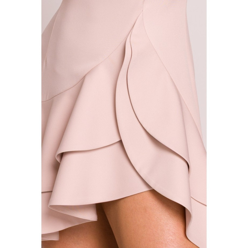 M850 Suknelė su raukiniais - šviesiai smėlio spalvos 2