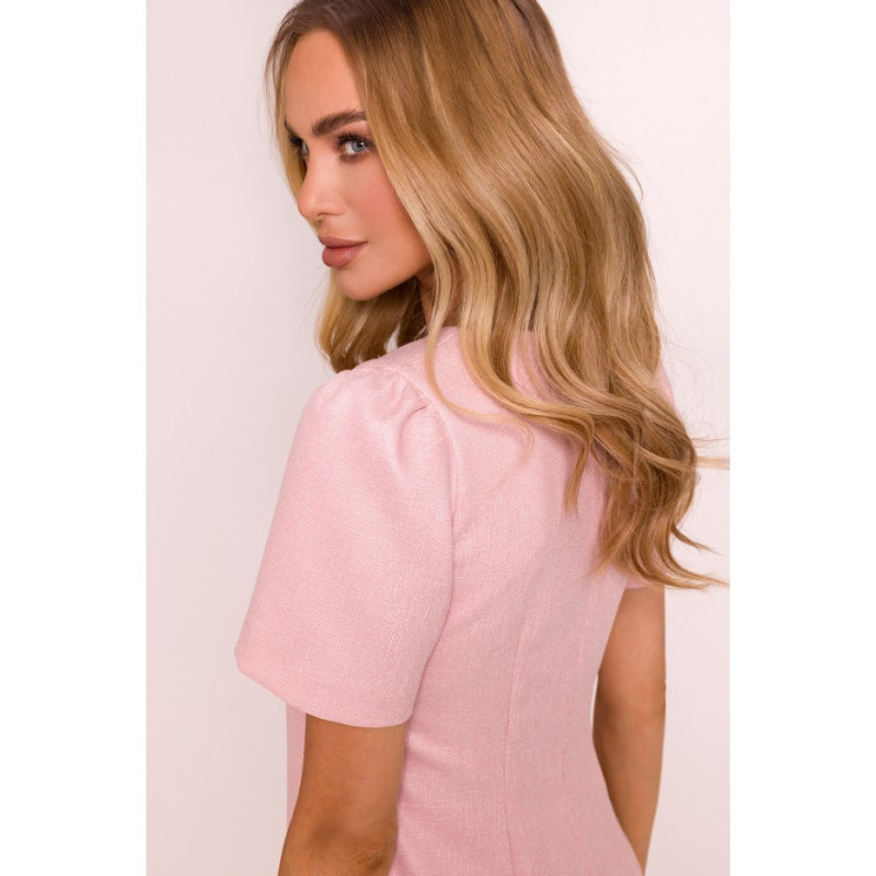 M855 Mini trapecijos formos suknelė - persikinė 2