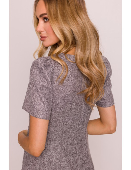 M855 Mini trapecijos formos suknelė - grafito spalvos