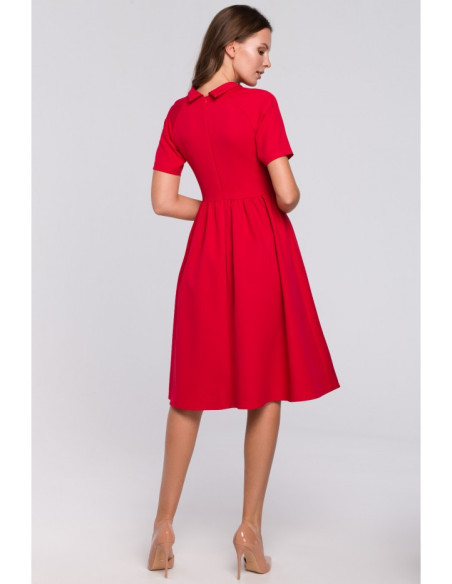 copy of K028 Suknelė su apykakle - raudona