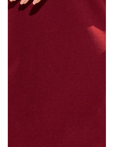 190-8 MARGARET dress with lace on the sleeves - Burgundy color   190-8 MARGARET dress with lace on the sleeves - Burgundy color