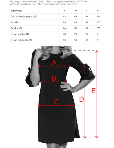  217-4 NEVA Trapezoidal dress with flared sleeves - pastel pink 