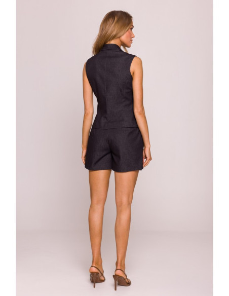 M859 Džinsinė liemenė - grafito spalvos