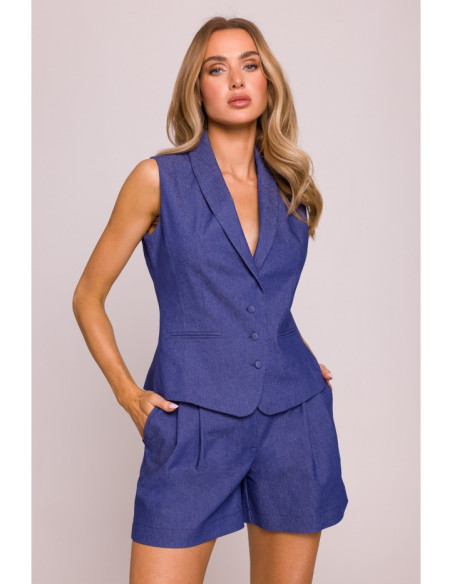 M859 Džinsinė liemenė - mėlyna