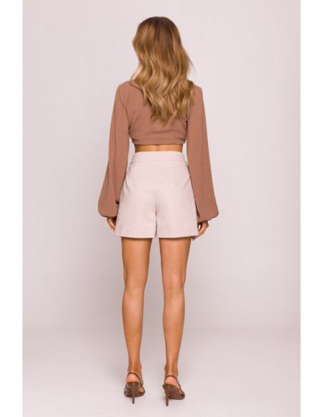 M860 Džinsiniai šortai - smėlio spalvos