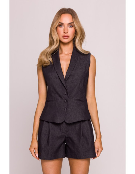 M860 Džinsiniai šortai - grafito spalvos