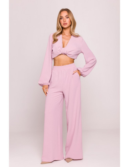 M862 Ilgos vasarinės kelnės - purvinai rožinės spalvos