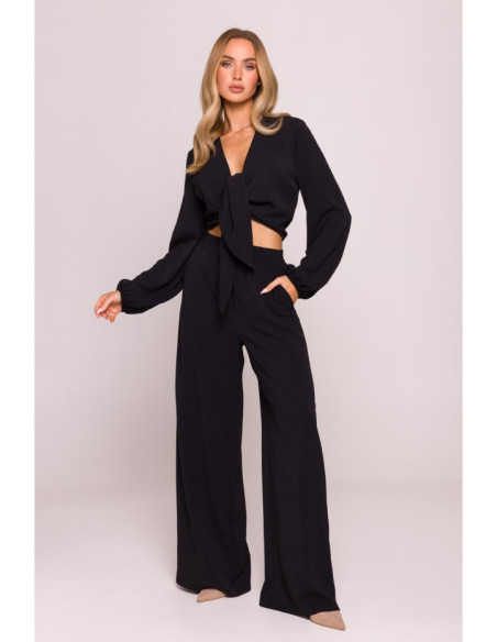 M862 Ilgos vasarinės kelnės - juodos