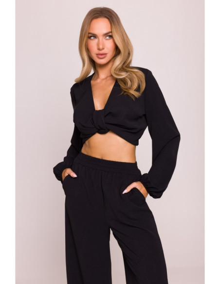 M862 Ilgos vasarinės kelnės - juodos