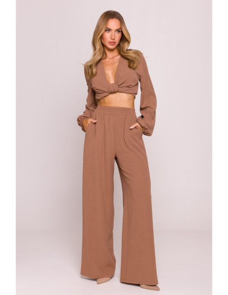 M862 Ilgos vasarinės kelnės - šokoladinės