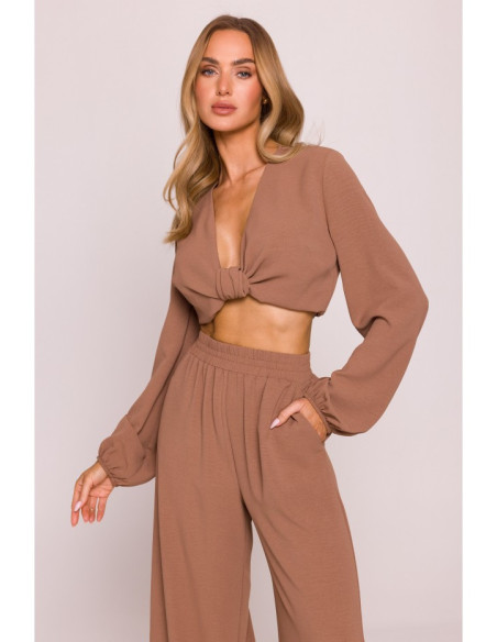 M862 Ilgos vasarinės kelnės - šokoladinės