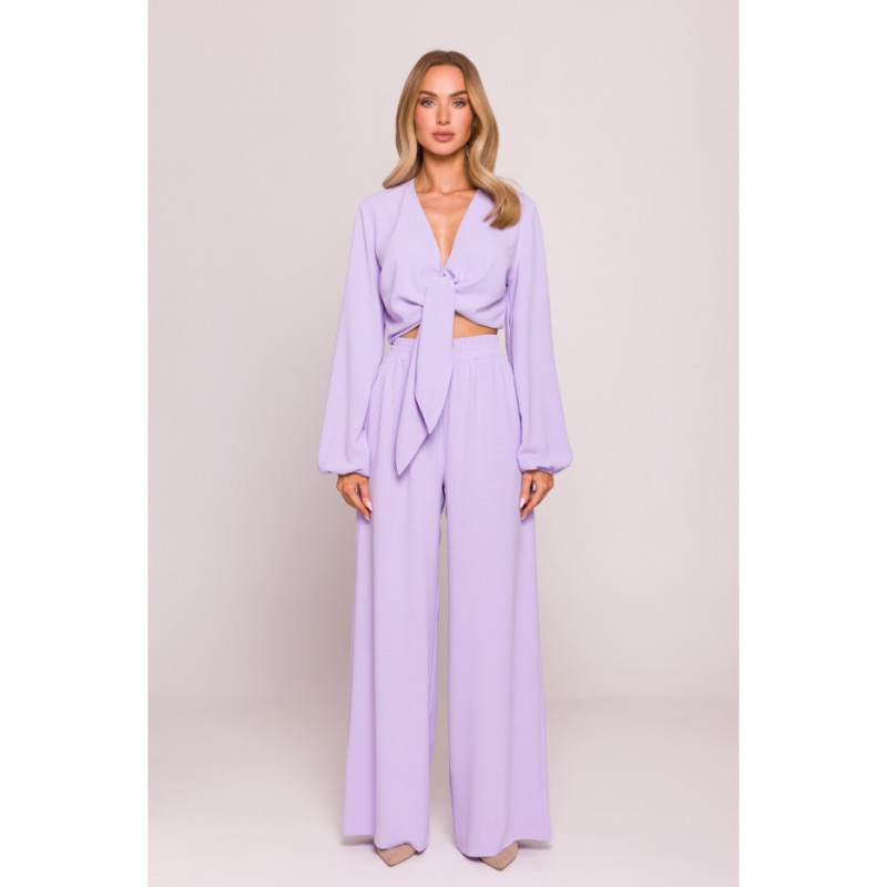 M862 Ilgos vasarinės kelnės - violetinės spalvos