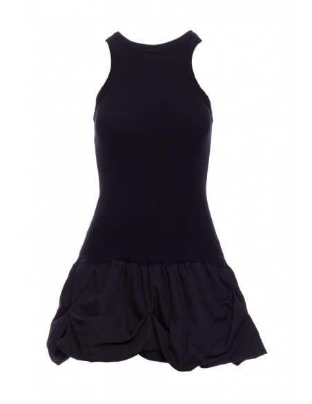 M863 Suknelė su margu sijonu - juoda