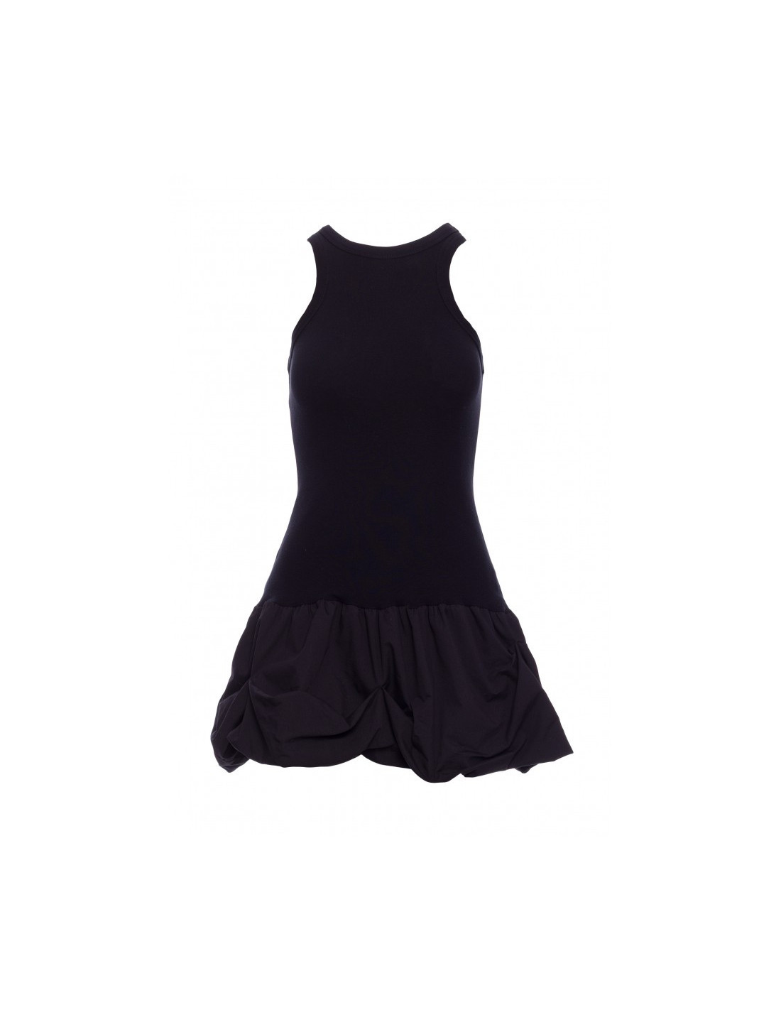 M863 Suknelė su margu sijonu - juoda