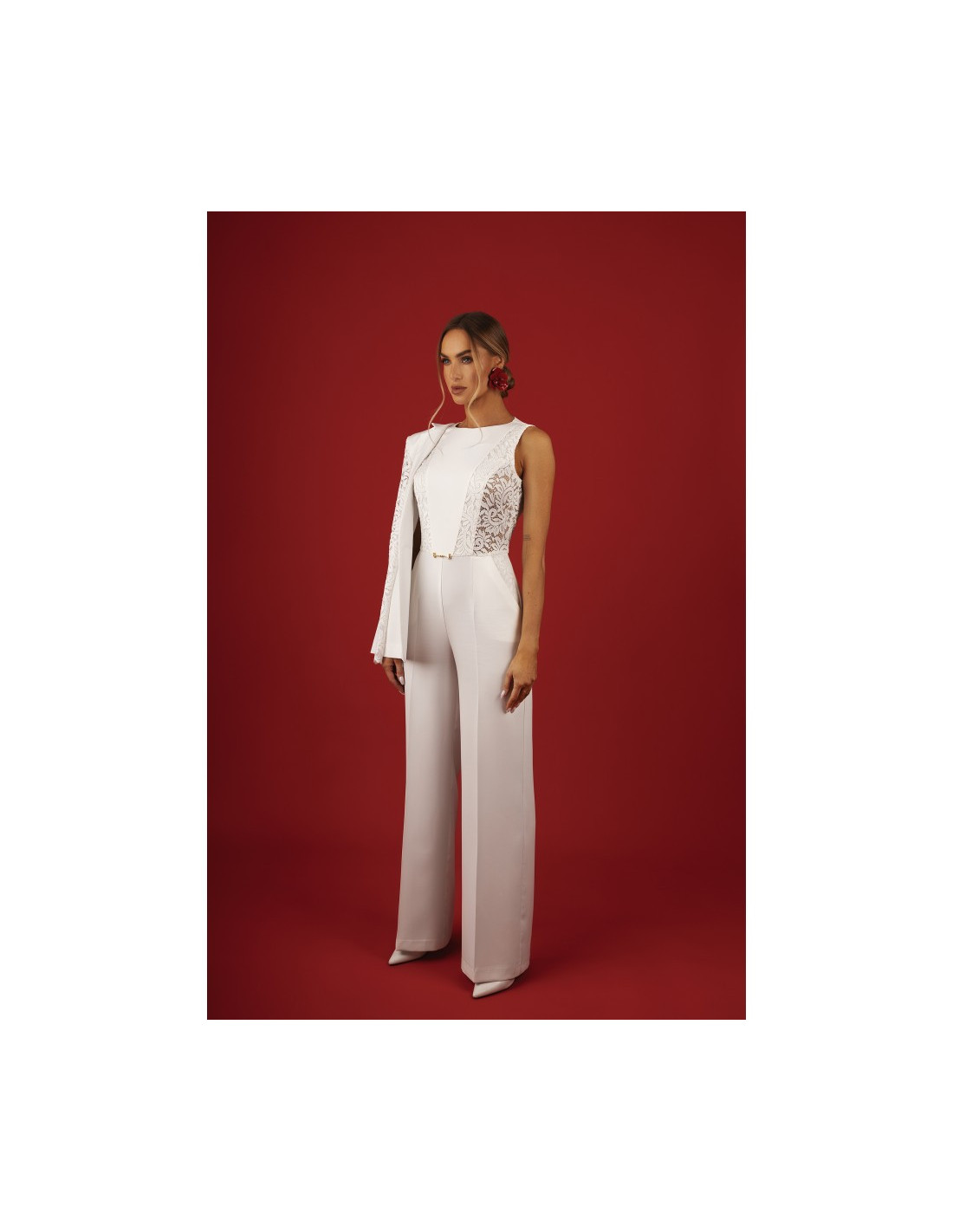 M866 Kombinezonas su nėriniuotais intarpais -...