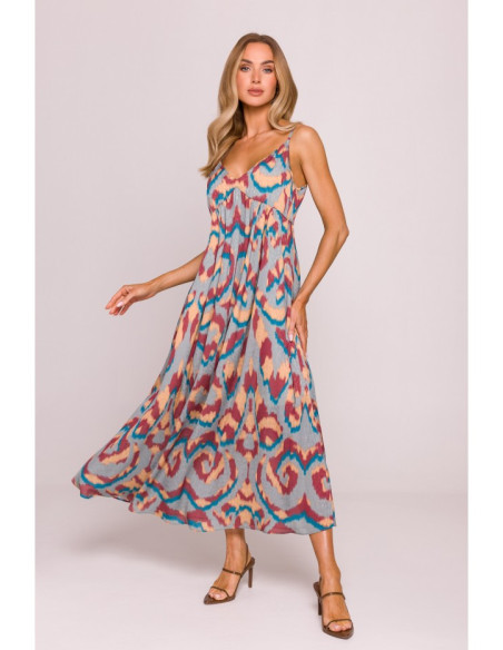 M868 Šifoninė suknelė be petnešėlių - 2 modelis