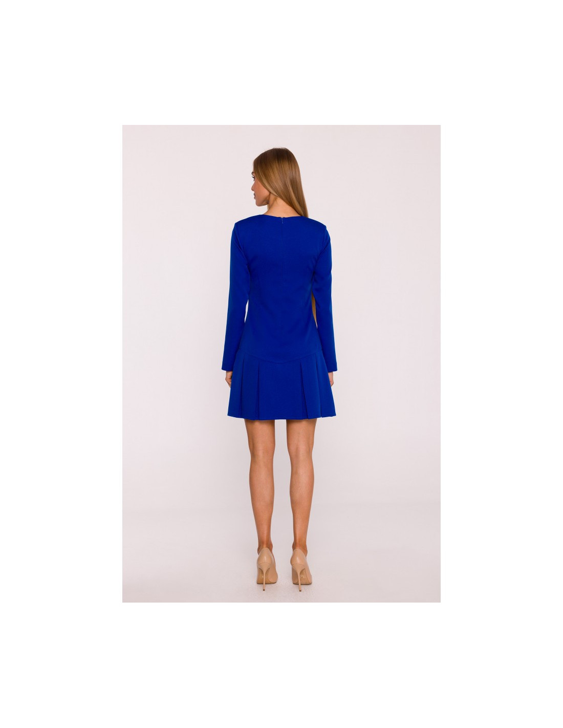 M872 Suknelė su kontrastingomis klostėmis -...