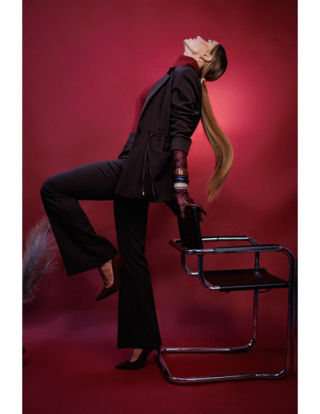 M873 Juosmens margas švarkas - rudas