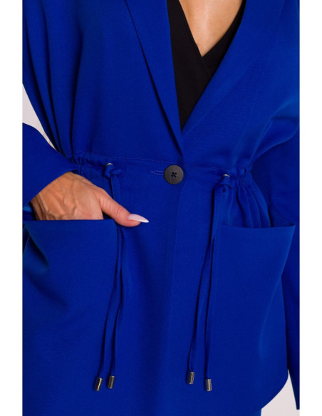 M873 Marginto liemens švarkas - rugiagėlių mėlynumo