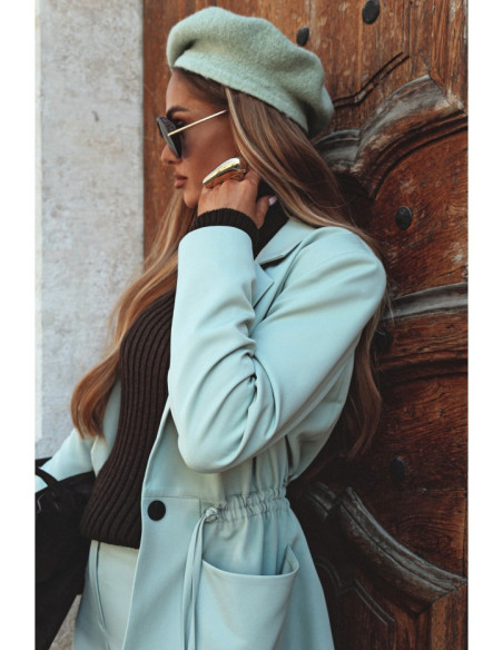 M873 Minkštas liemeninis švarkas - mėtų spalvos