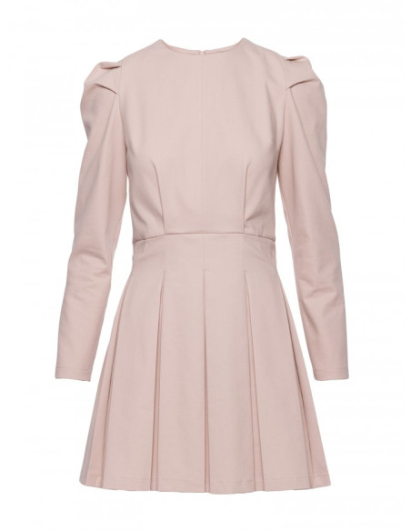 M884 Džinsinė suknelė - smėlio spalvos