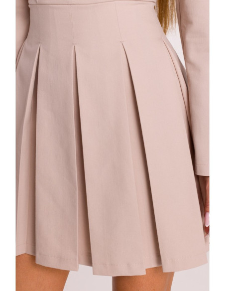 M884 Džinsinė suknelė - smėlio spalvos