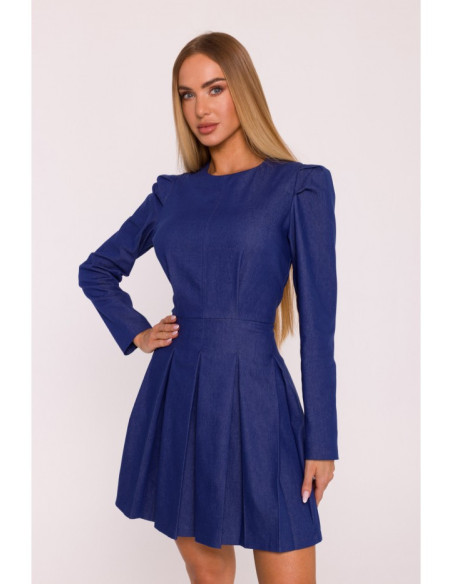 M884 Džinsinė suknelė - mėlyna