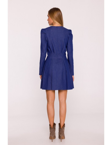 M884 Džinsinė suknelė - mėlyna