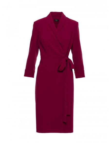 S415 Suknelė "Emery" su užrišamu liemeniu - bordo spalvos