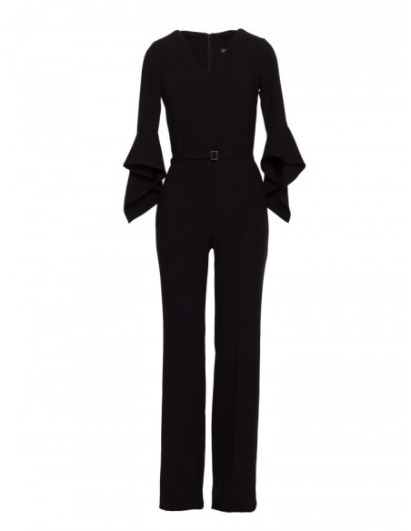S416 Kombinezonas su raukiniais - juodas