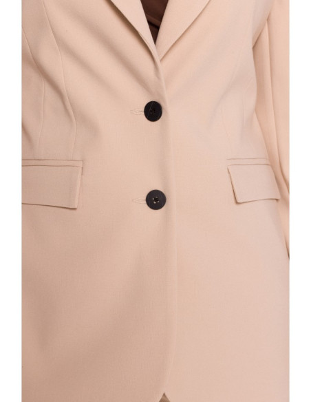 S417 Siauro kirpimo švarkas - smėlio spalvos