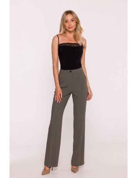 S418 Kostiumo kelnės - chaki spalvos