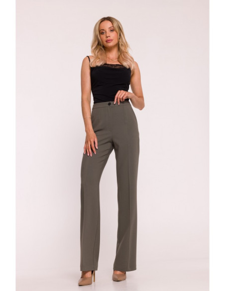 S418 Kostiumo kelnės - chaki spalvos