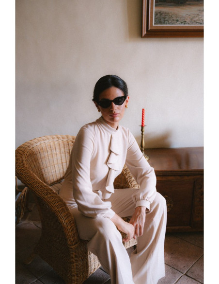 S420 Maudymosi kostiumėlis su švarku - smėlio spalvos