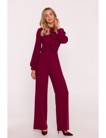 S420 Maudymosi kostiumėlis su švarku - kaštoninis