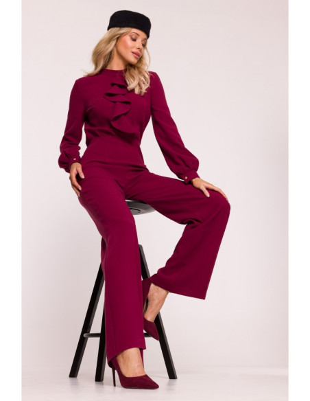 S420 Maudymosi kostiumėlis su švarku - kaštoninis