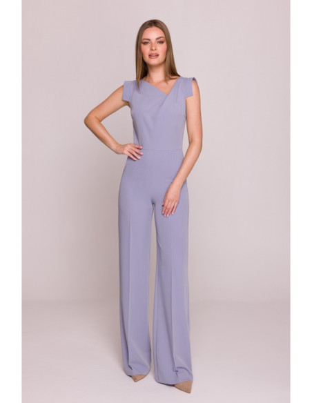 S407 Kombinezonas su asimetriška iškirpte - balandis