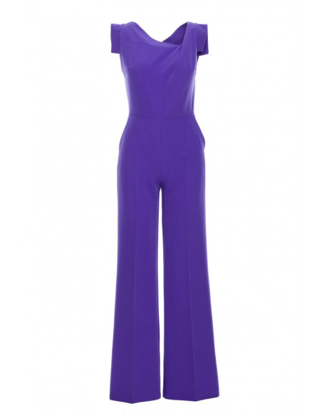 S407 Kombinezonas su asimetriška iškirpte - violetinis