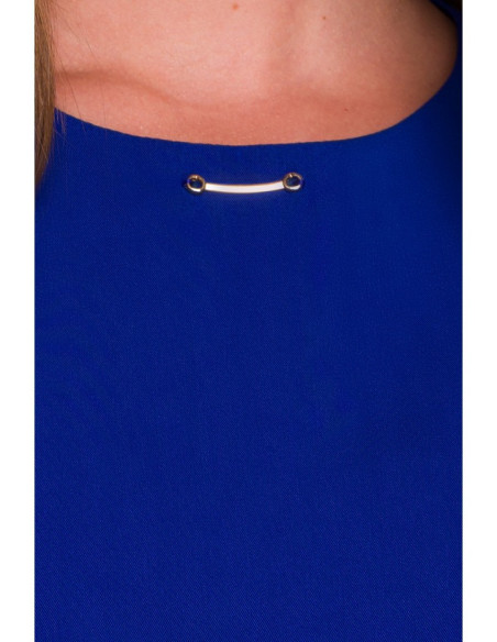 S408 Suknelė be rankovių - rugiagėlių mėlyna