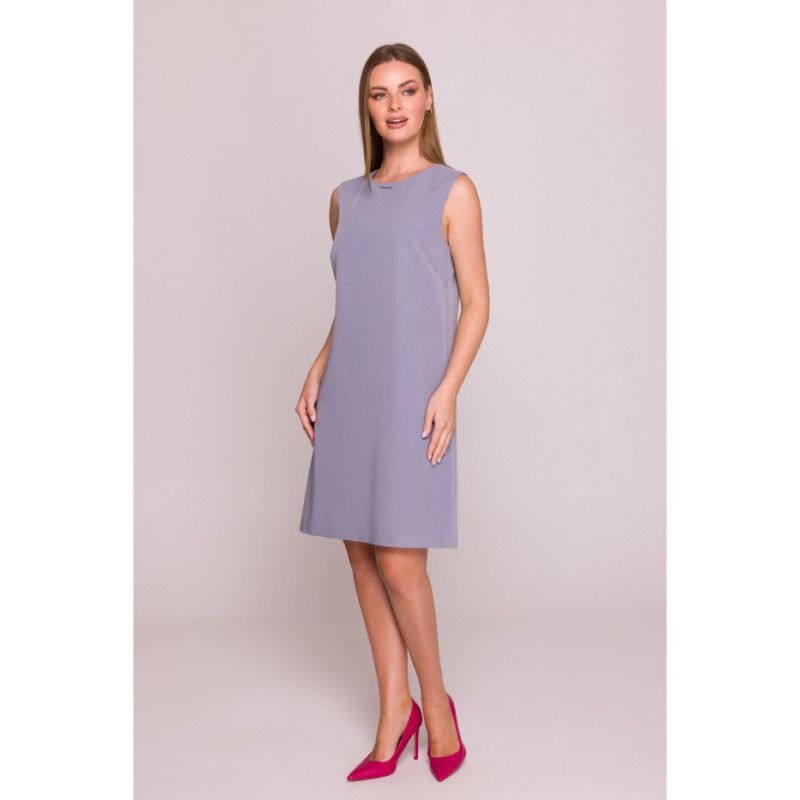 S408 Suknelė be rankovių - balandis