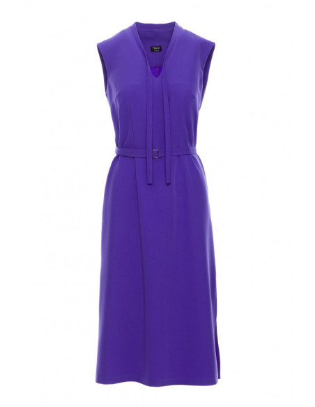 S410 Suknelė su kaklo iškirpte - violetinė