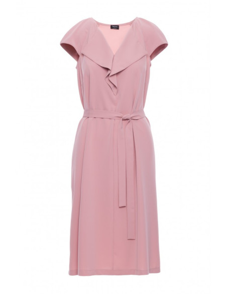 S411 Suknelė su švarku - pudros mėlyna