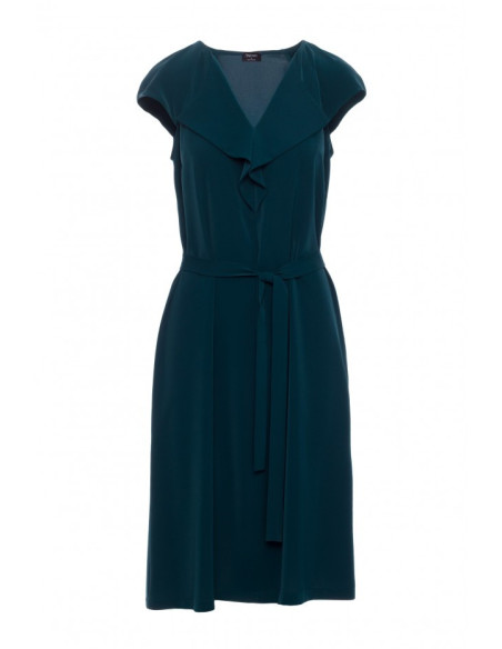 S411 Suknelė su švarku - žalia