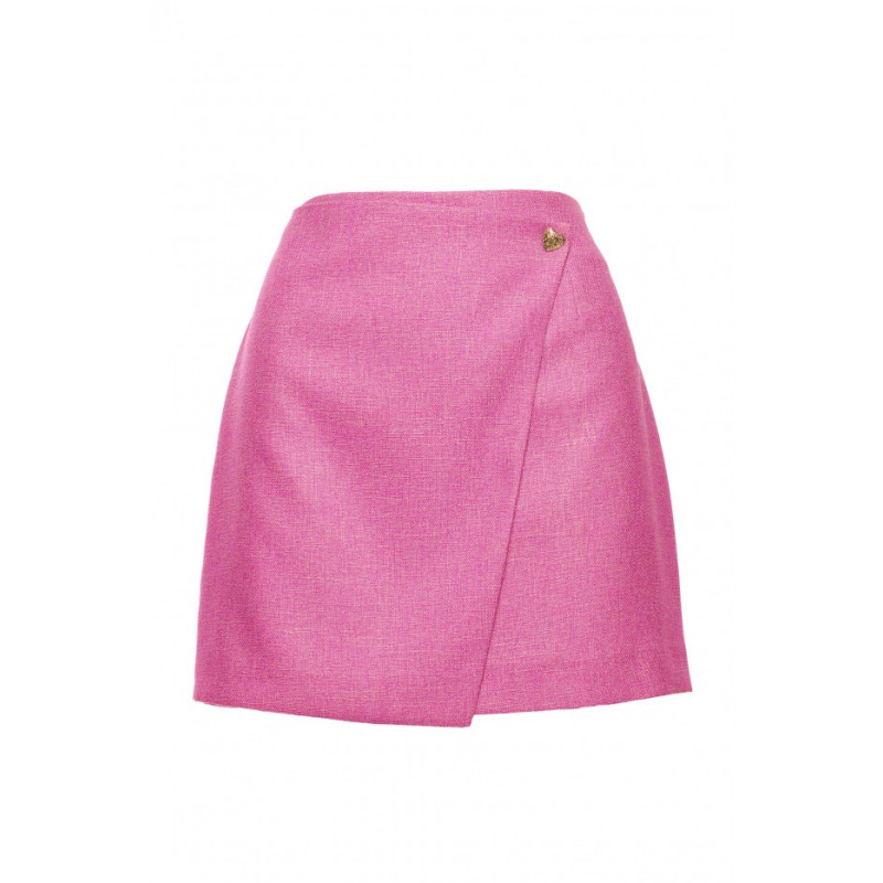 M854 Mini sijonas su persidengimais - fuksija 2