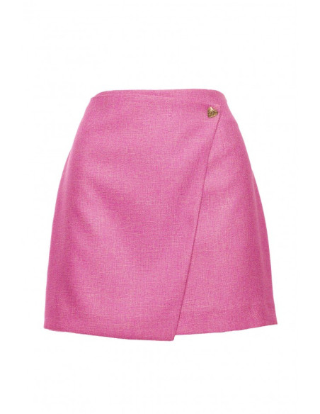 M854 Mini sijonas su persidengimais - fuksija