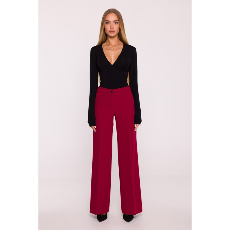 M875 Plačios kelnės - kaštoninės spalvos