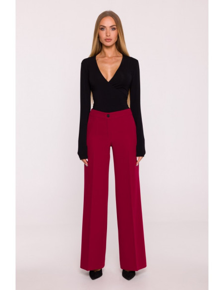 M875 Plačios kelnės - kaštoninės spalvos