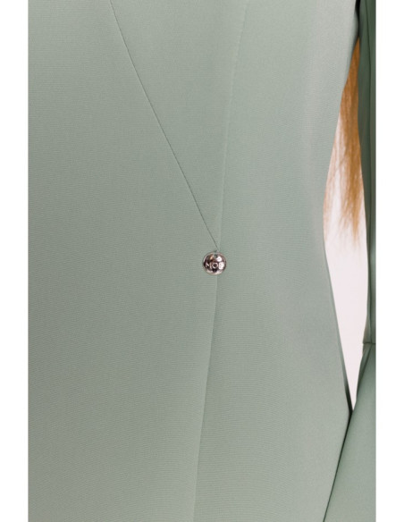 M876 Suknelė su plačiais rankogaliais - mėtų spalvos