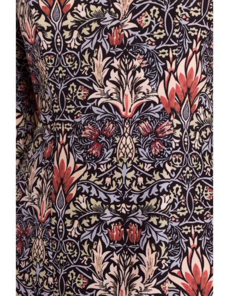 M877 Raštuota suknelė su plačiais rankogaliais - 1 modelis